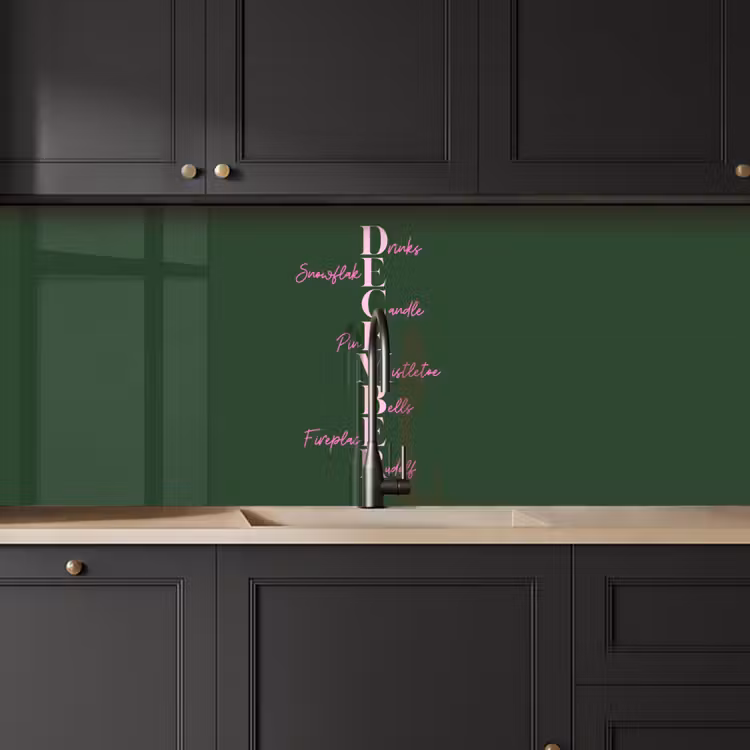 Keuken achterwand - December - Tekst - Kerst - Groen — 6