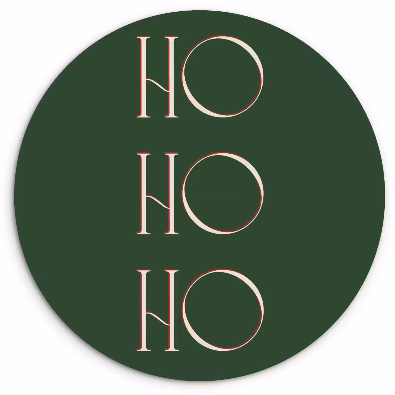 Muurcirkel - Tekst - Kerst - Modern - Groen — 1