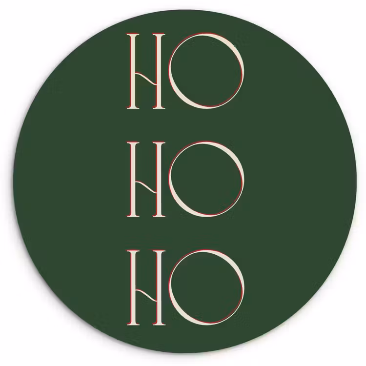 Muurcirkel - Tekst - Kerst - Modern - Groen — 1