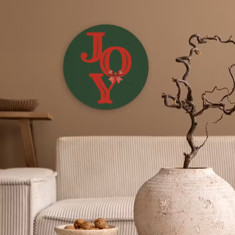 Muurcirkel - Tekst - Kerst - Rood — 2