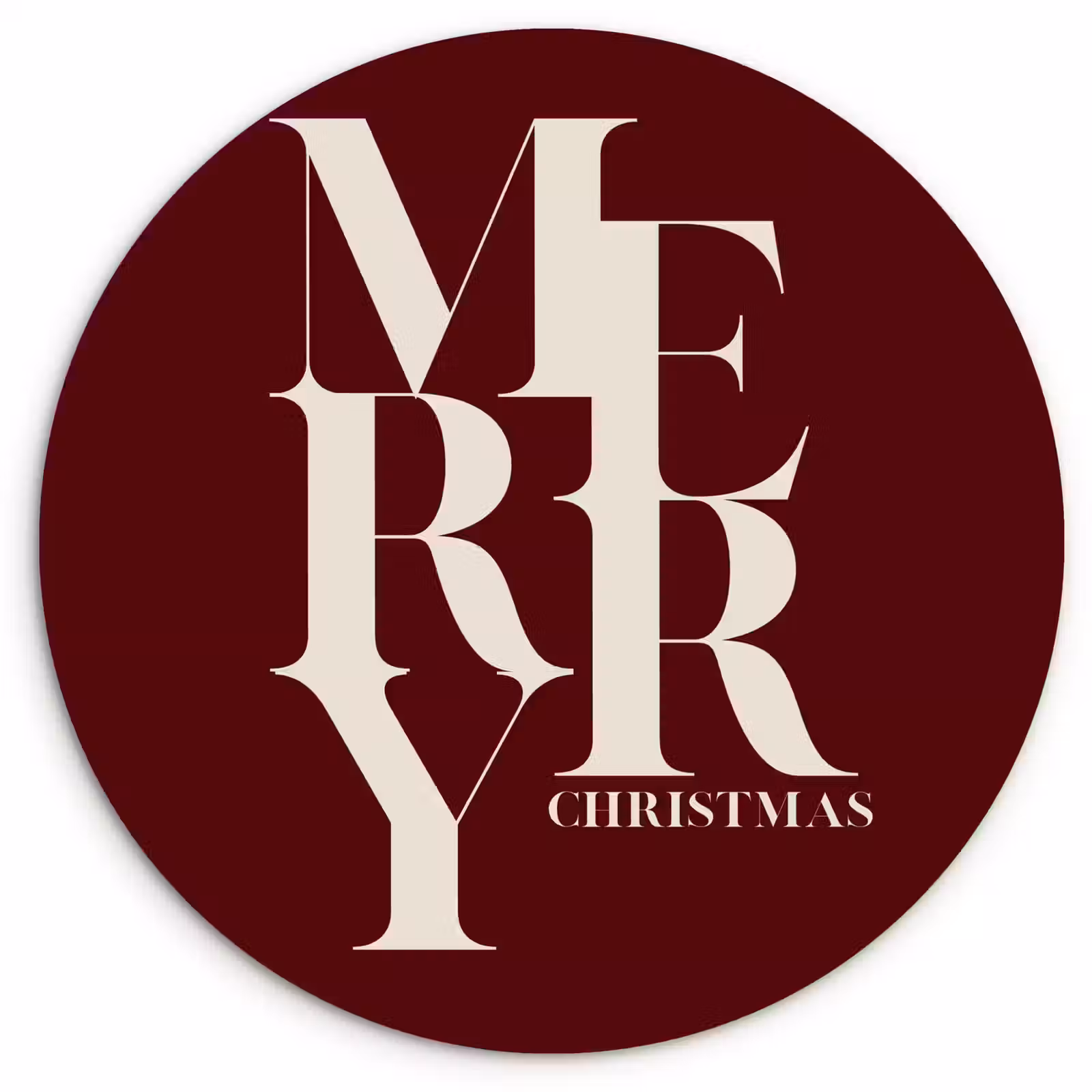 Muurcirkel - Merry - Tekst - Donker - Rood — 1
