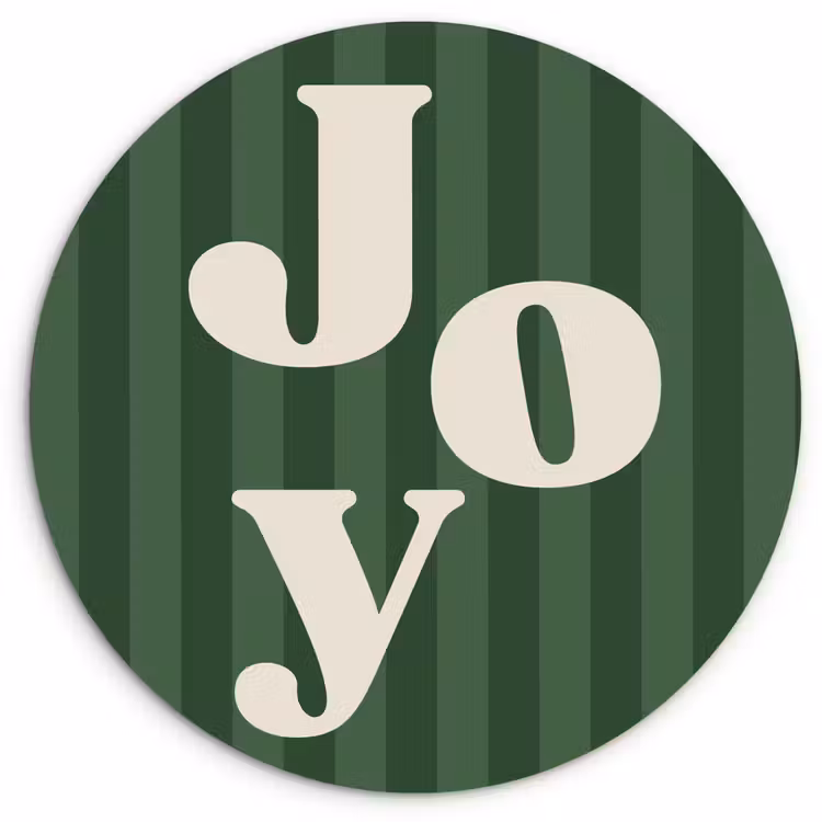 Muurcirkel - Joy - Kerst - Tekst - Groen — 1