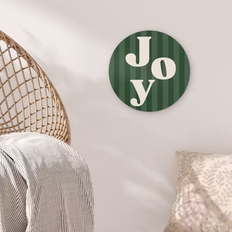 Muurcirkel - Joy - Kerst - Tekst - Groen — 5