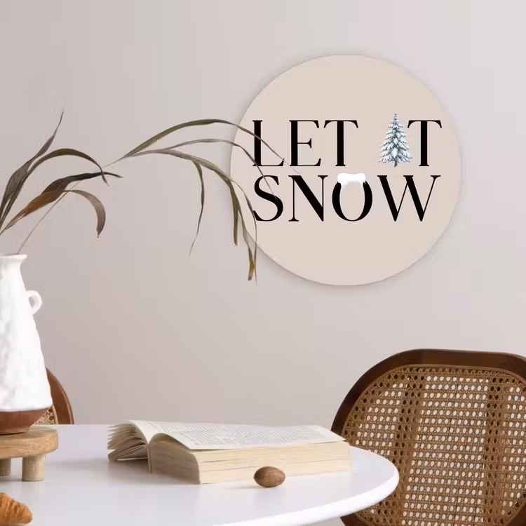Muurcirkel - Tekst - Kerst - Sneeuw — 4