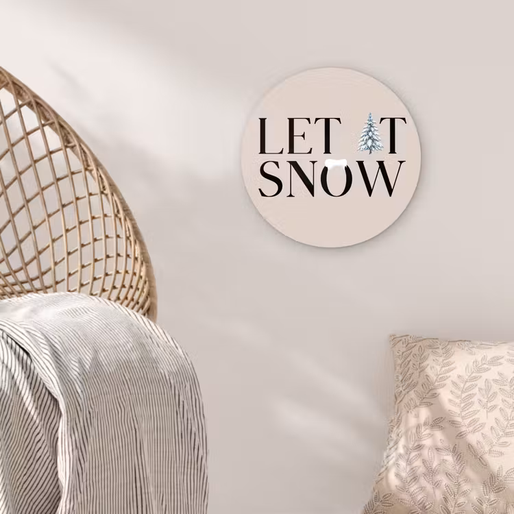 Muurcirkel - Tekst - Kerst - Sneeuw — 5
