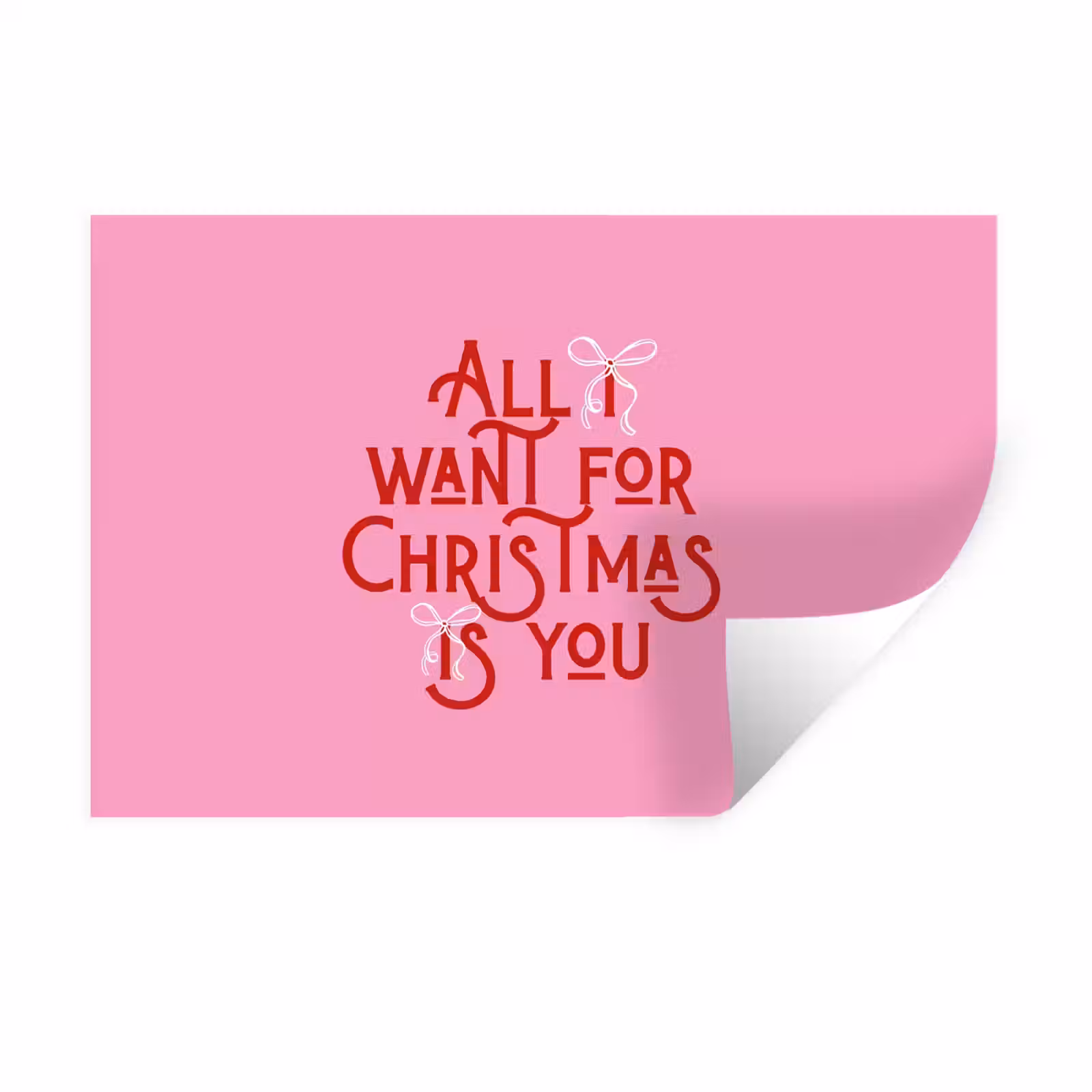 Muursticker - Tekst - Kerst - Roze - Rood — 1