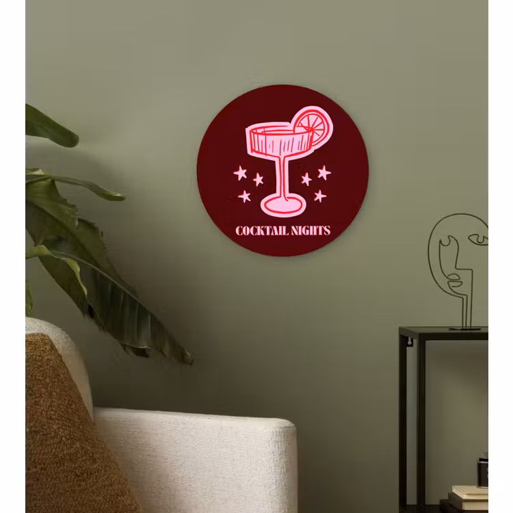Muurcirkel - Cocktail - Kerst - Burgundy - Roze — 3