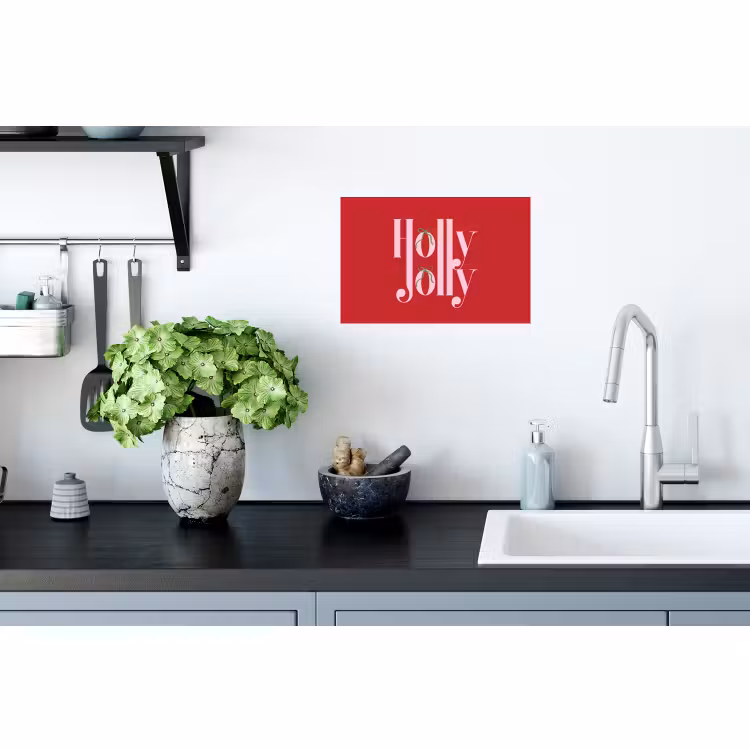 Muursticker - Kerst - Roze - Rood - Tekst — 2