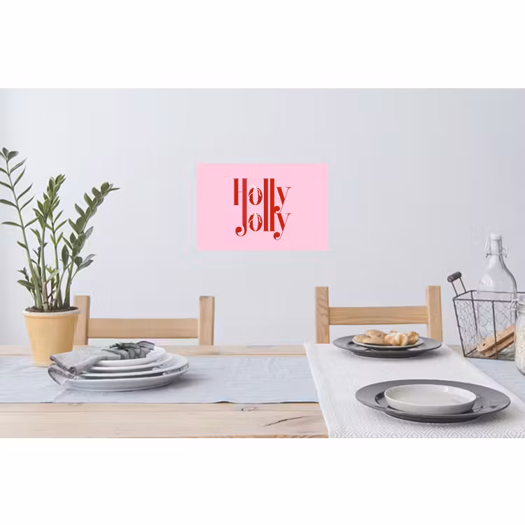 Muursticker - Kerst - Tekst - Rood - Roze — 3
