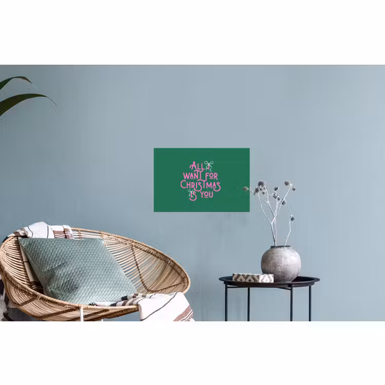 Muursticker - Kerst - Tekst - Roze - Groen — 4