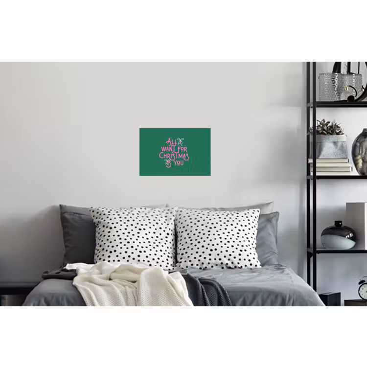 Muursticker - Kerst - Tekst - Roze - Groen — 5
