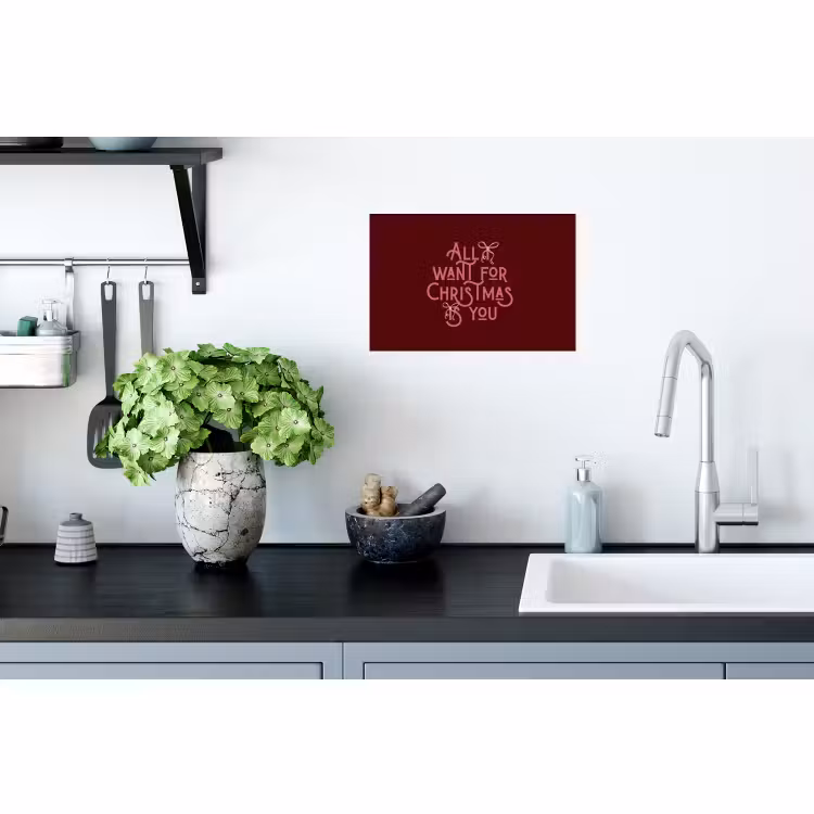 Muursticker - Tekst - Kerst - Rood - Roze — 2