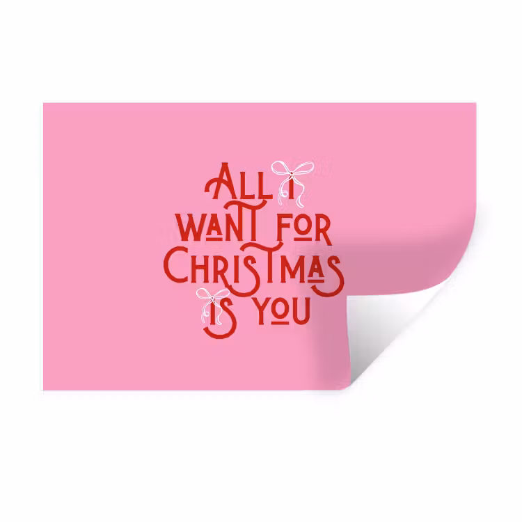 Muursticker - Tekst - Kerst - Roze - Rood — 1