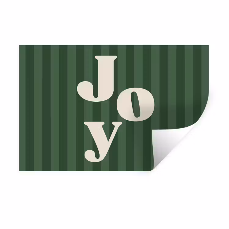 Muursticker - Joy - Kerst - Tekst - Groen — 1