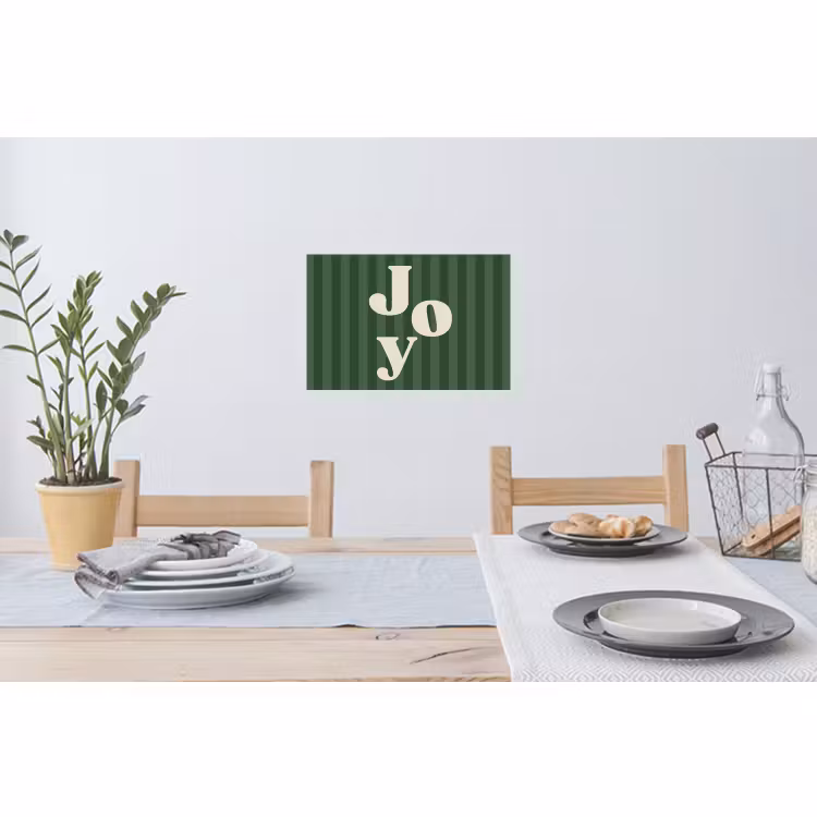 Muursticker - Joy - Kerst - Tekst - Groen — 3