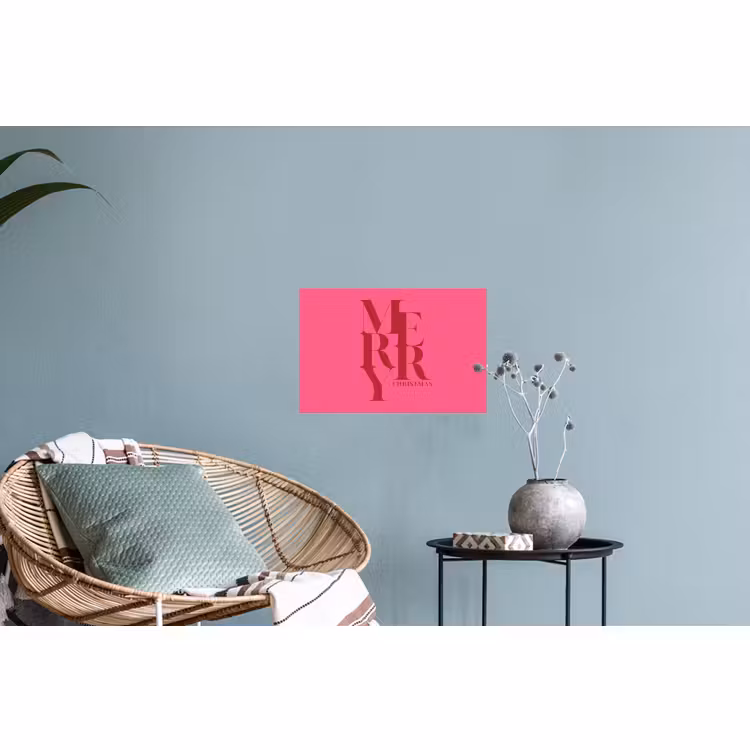 Muursticker - Merry - Tekst - Kerst - Roze — 4