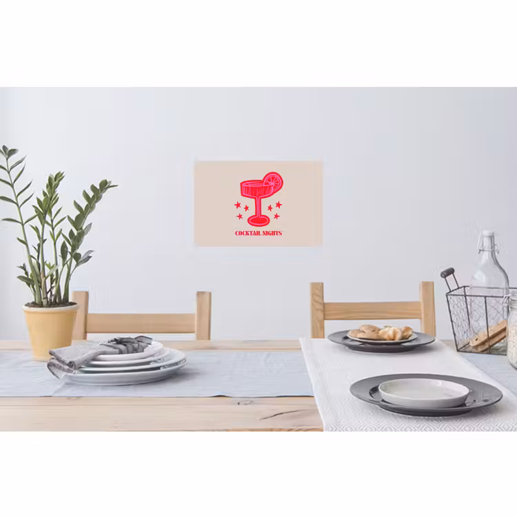Muursticker - Cocktail - Kerst - Beige - Roze — 3