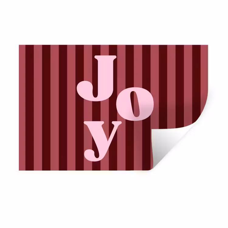 Muursticker - Joy - Kerst - Tekst - Roze