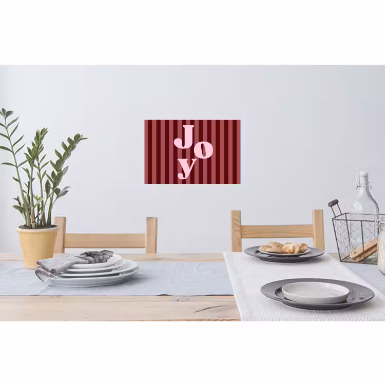 Muursticker - Joy - Kerst - Tekst - Roze — 3
