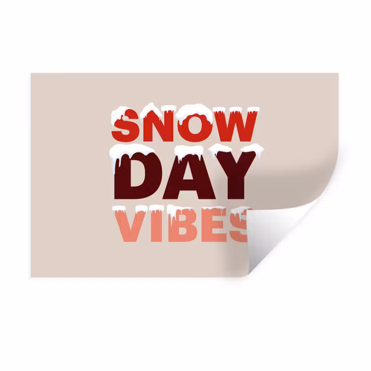 Muursticker - Sneeuw - Kerst - Tekst - Rood — 1