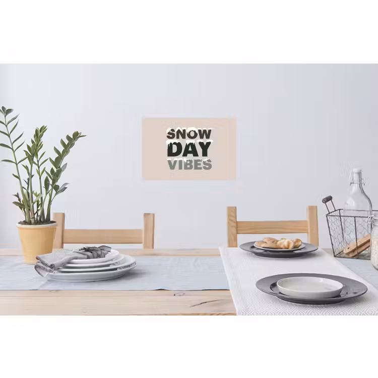 Muursticker - Sneeuw - Tekst - Kerst - Beige — 3