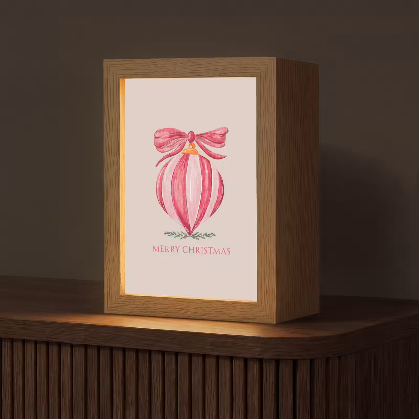 Gepersonaliseerde Lightbox - Kerst - Kerstbal - Tekst — 1