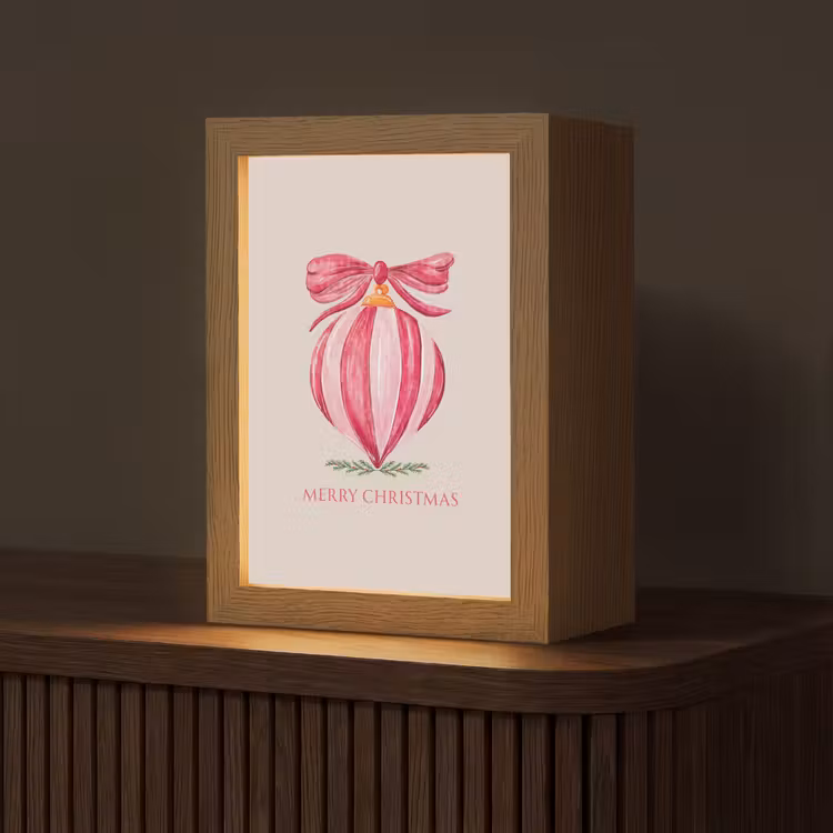 Gepersonaliseerde Lightbox - Kerst - Kerstbal - Tekst