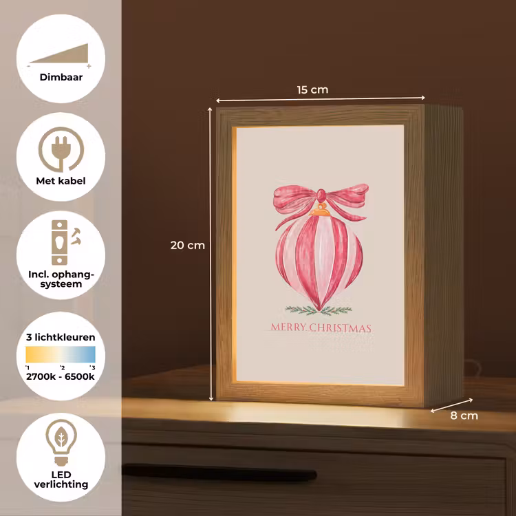 Gepersonaliseerde Lightbox - Kerst - Kerstbal - Tekst — 7