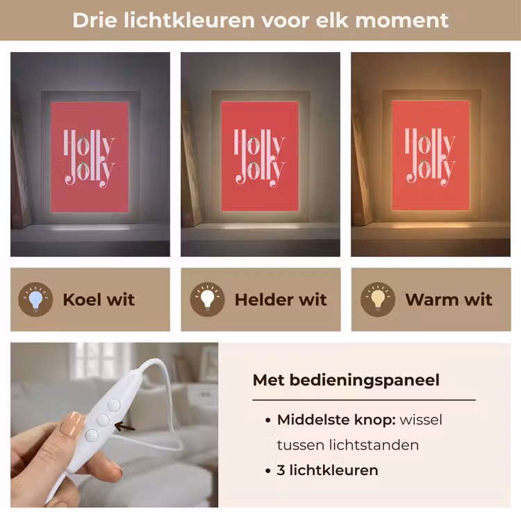Gepersonaliseerde Lightbox - Kerst - Roze - Rood - Tekst — 6