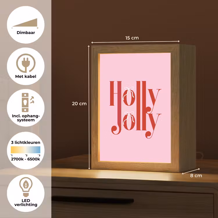 Gepersonaliseerde Lightbox - Kerst - Tekst - Rood - Roze — 7