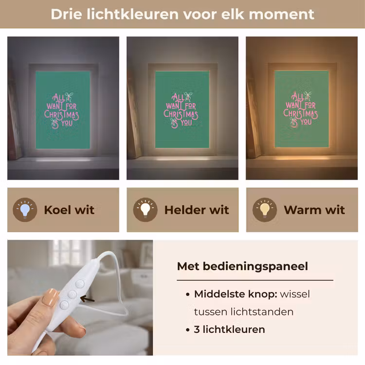 Gepersonaliseerde Lightbox - Kerst - Tekst - Roze - Groen — 6