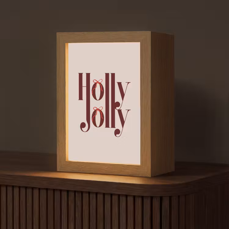 Gepersonaliseerde Lightbox - Tekst - Kerst - Bruin — 1