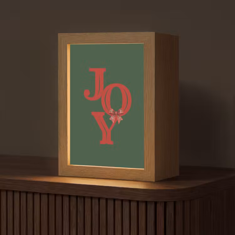 Gepersonaliseerde Lightbox - Tekst - Kerst - Rood