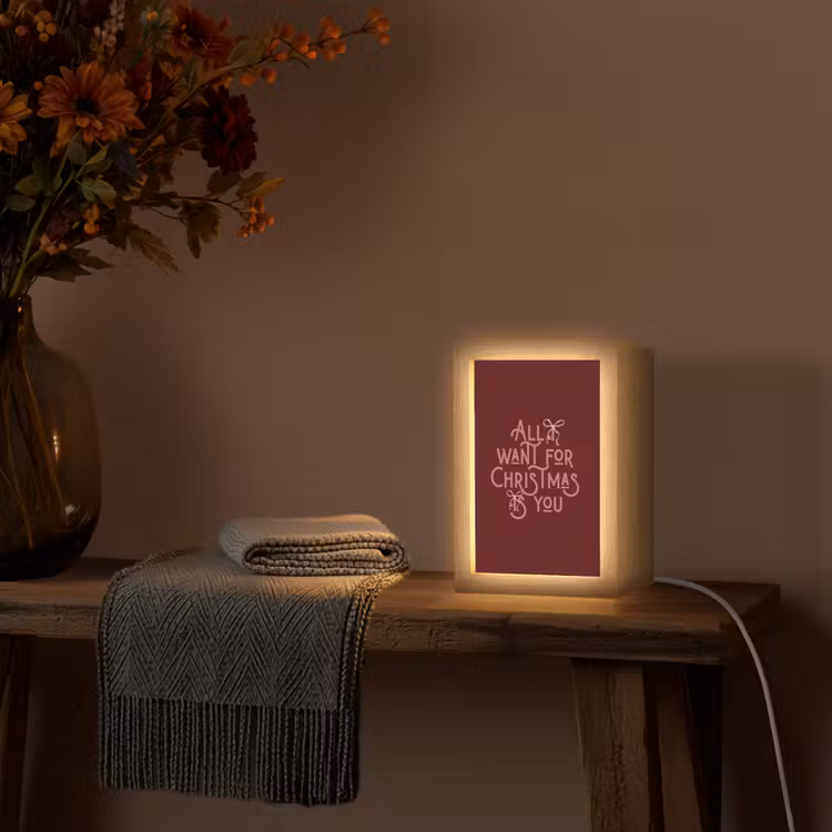 Gepersonaliseerde Lightbox - Tekst - Kerst - Rood - Roze — 3