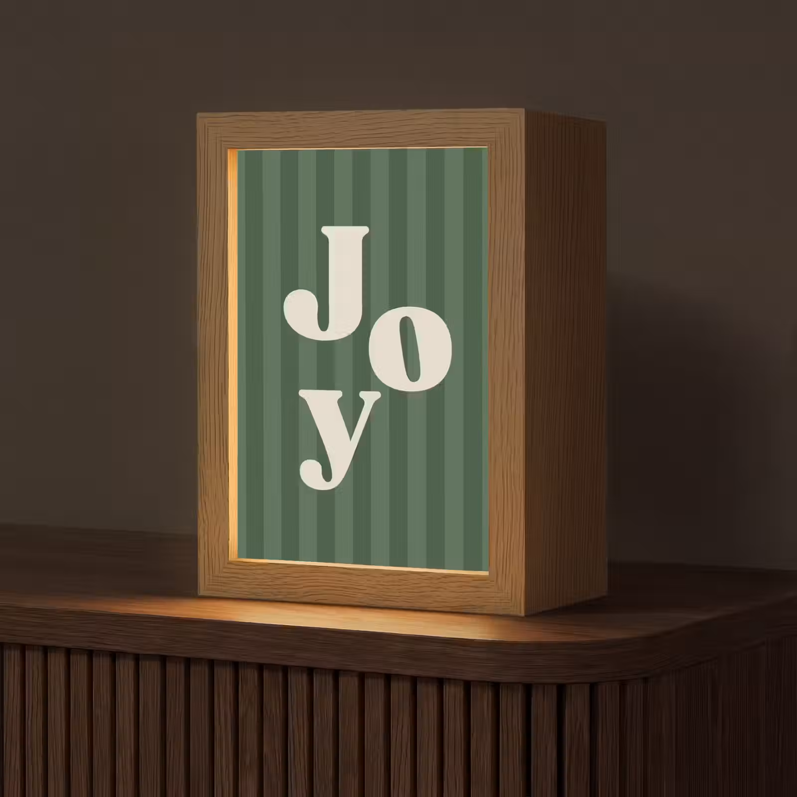 Gepersonaliseerde Lightbox - Joy - Kerst - Tekst - Groen — 1