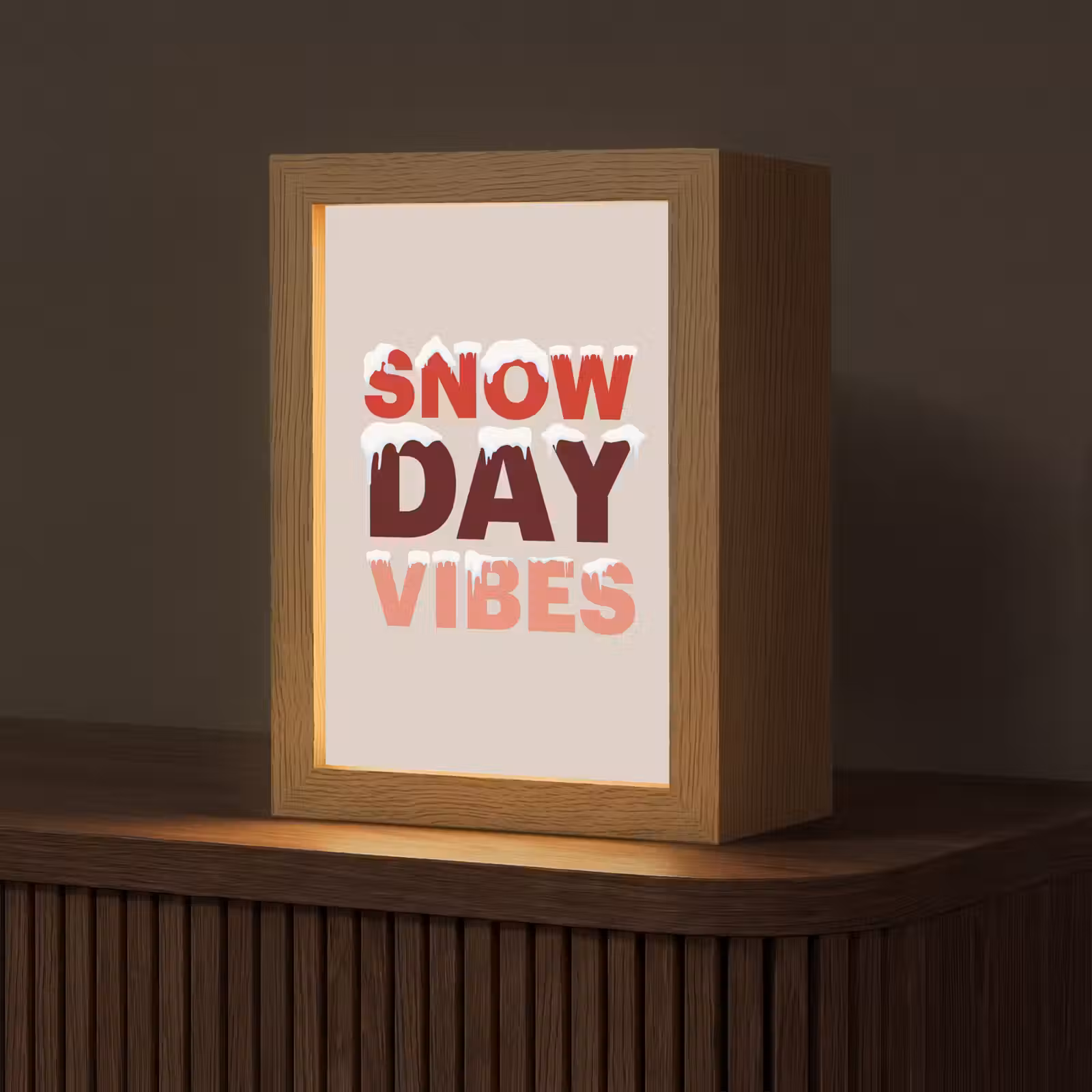 Gepersonaliseerde Lightbox - Sneeuw - Kerst - Tekst - Rood — 1