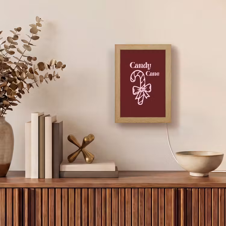 Gepersonaliseerde Lightbox - Kerst - Snoep - Tekst - Roze — 4
