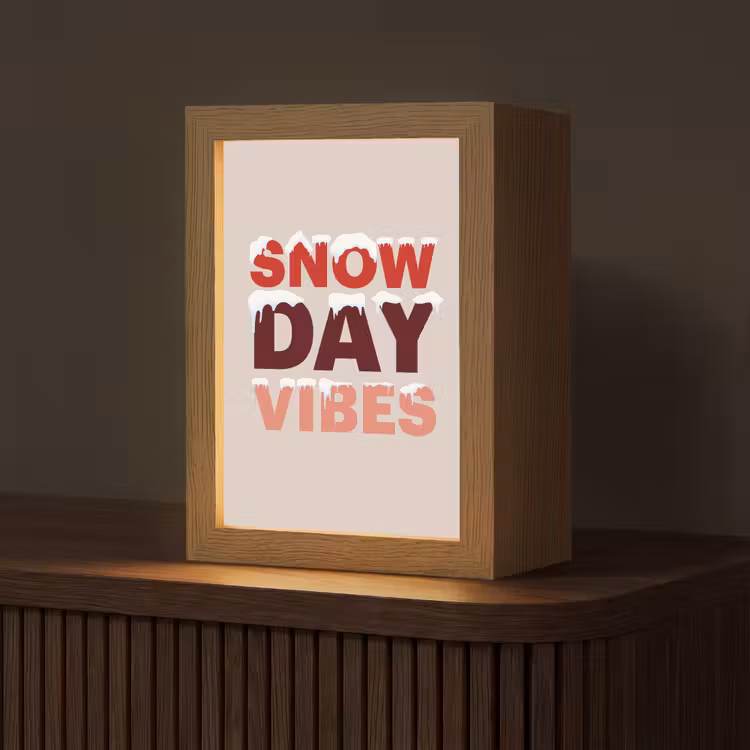 Gepersonaliseerde Lightbox - Sneeuw - Kerst - Tekst - Rood — 1