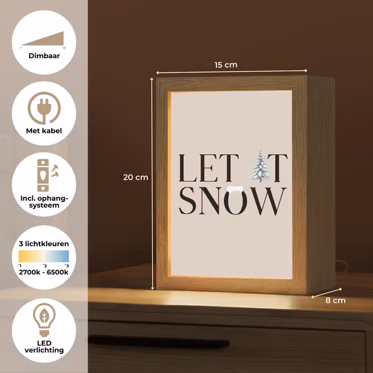 Gepersonaliseerde Lightbox - Tekst - Kerst - Sneeuw — 7