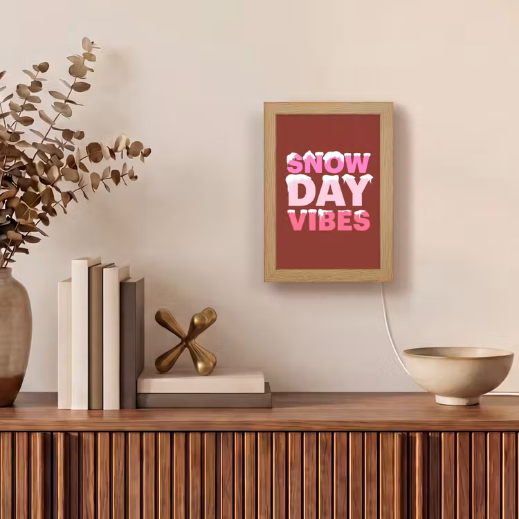 Gepersonaliseerde Lightbox - Kerst - Tekst - Sneeuw - Rood - Roze — 4