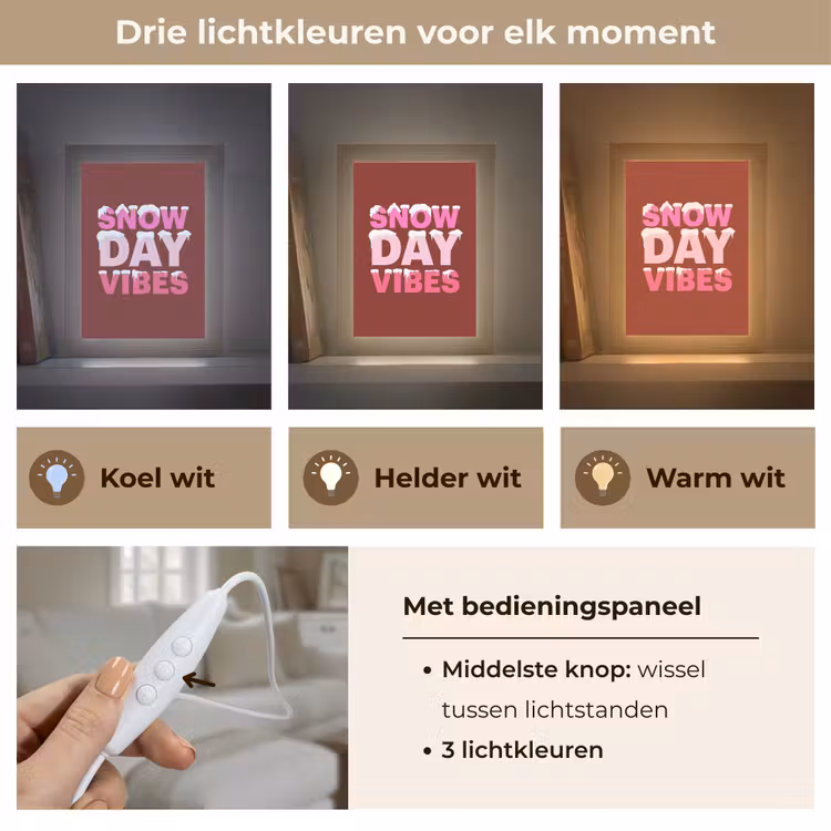 Gepersonaliseerde Lightbox - Kerst - Tekst - Sneeuw - Rood - Roze — 6