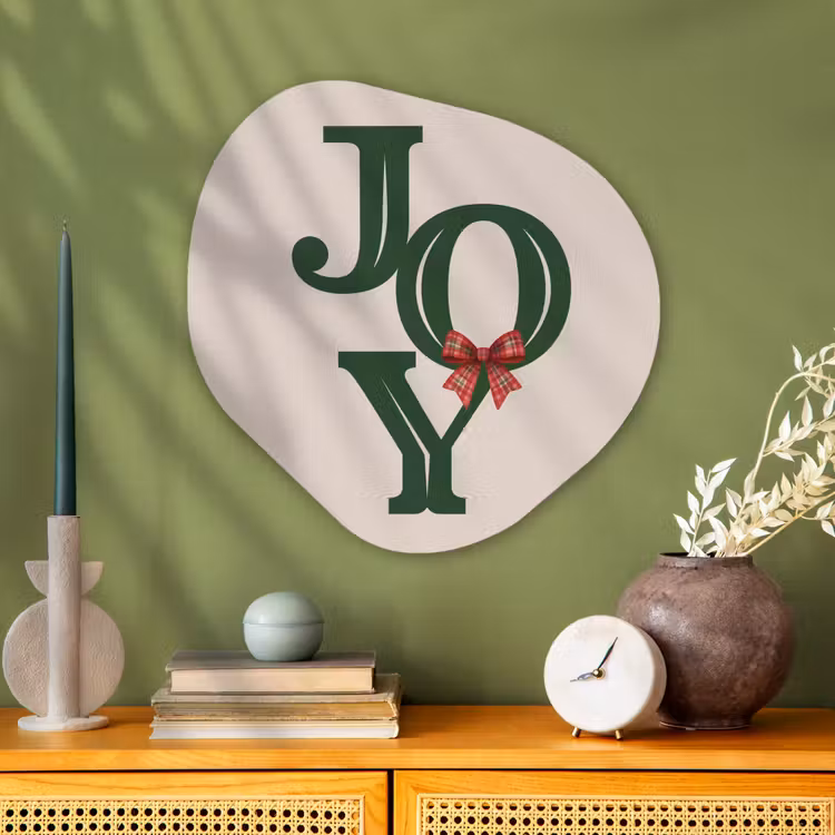 Organische schilderij - Aluminium - Tekst - Kerst - Groen — 2