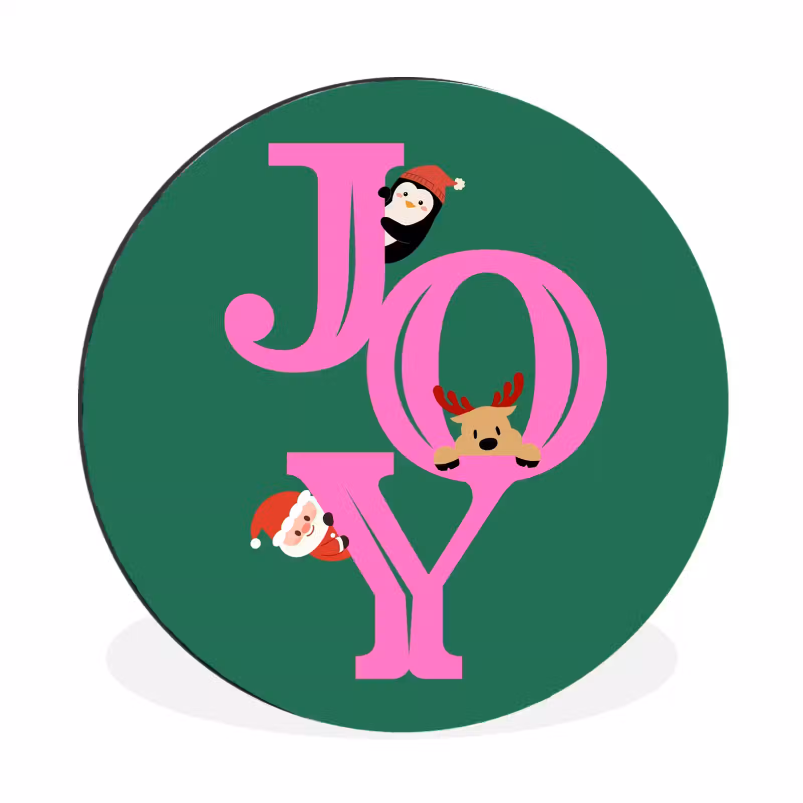 Joy - Kerst - Animatie - Roze - Groen — 1
