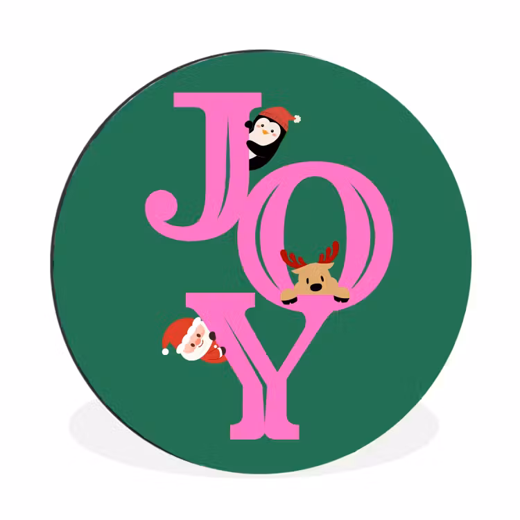 Joy - Kerst - Animatie - Roze - Groen