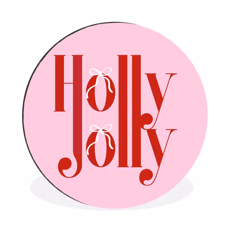 Kerst - Tekst - Rood - Roze