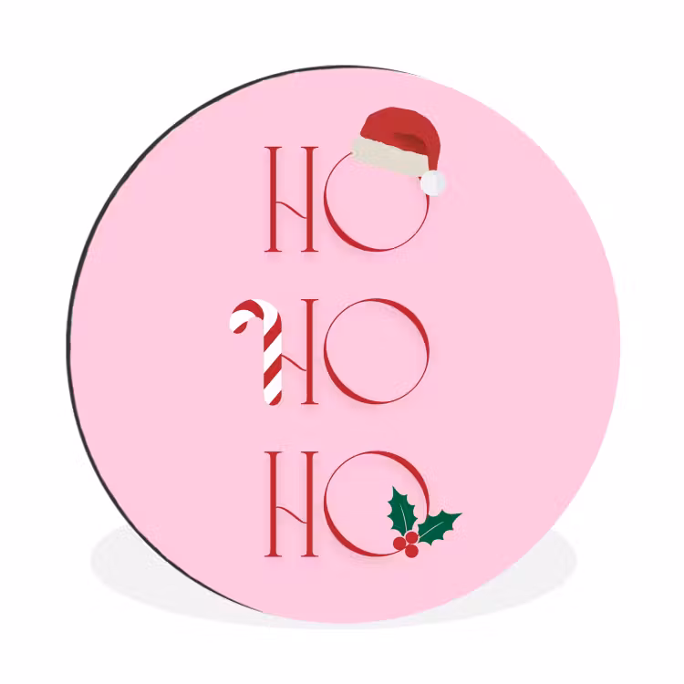 Kerst - Tekst - Roze - Illustratie