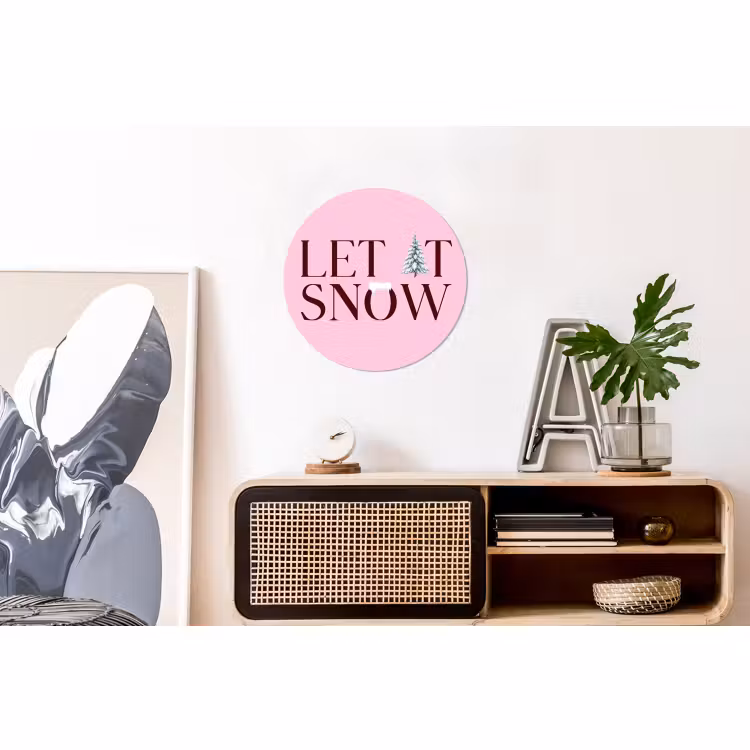 Kerst - Tekst - Sneeuw - Roze — 3