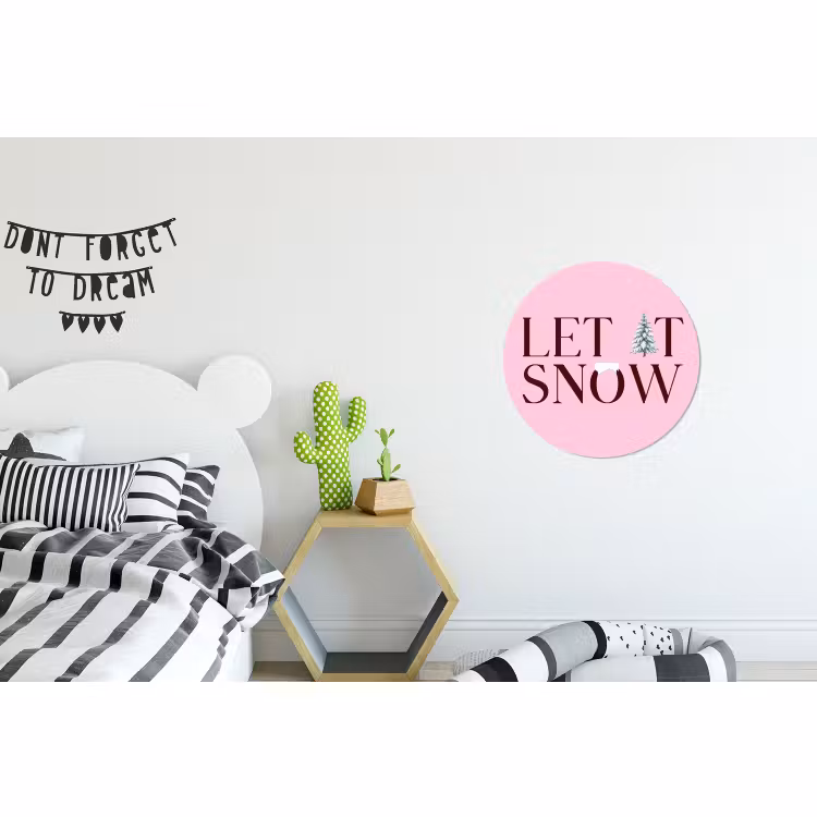 Kerst - Tekst - Sneeuw - Roze — 5