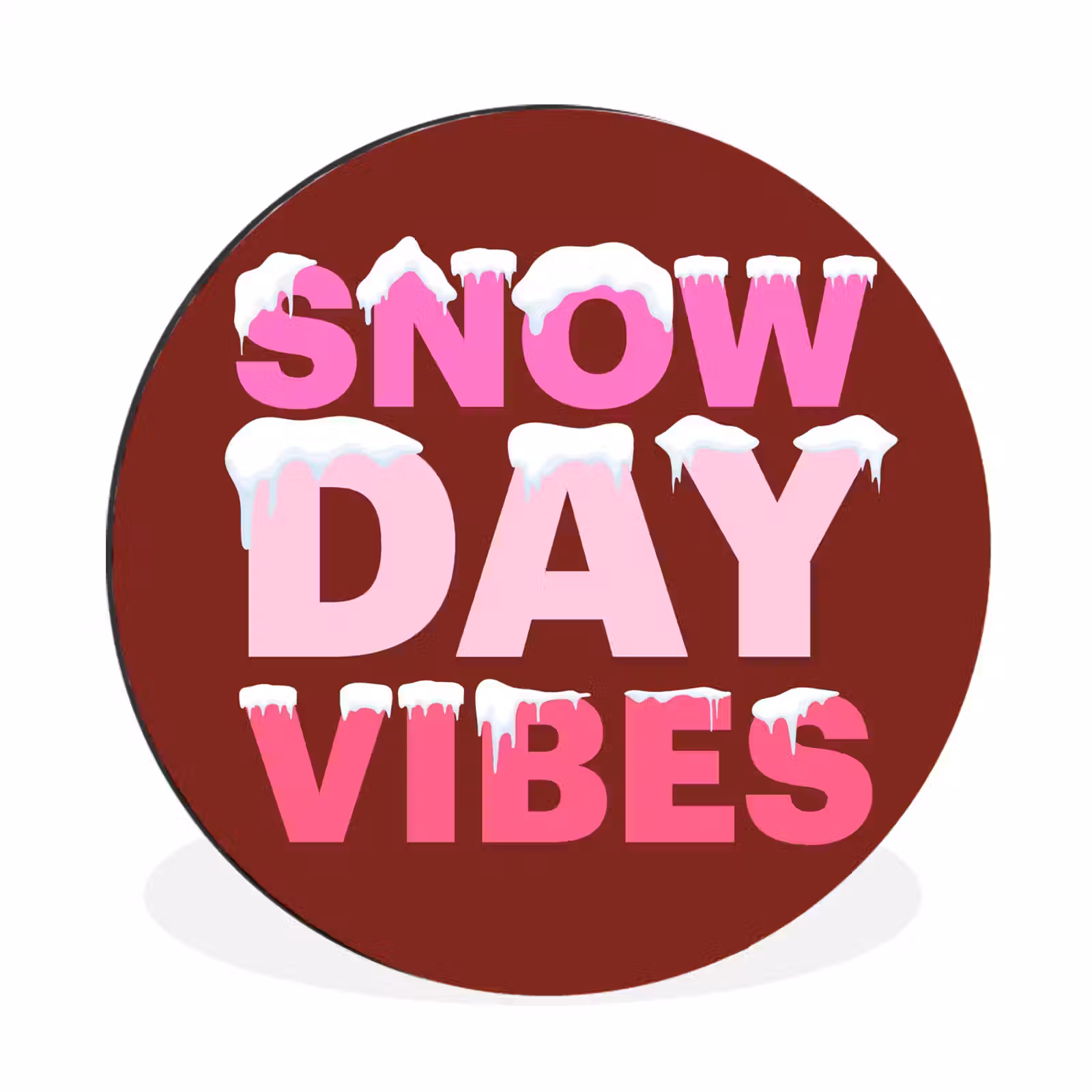 Kerst - Tekst - Sneeuw - Rood - Roze — 1