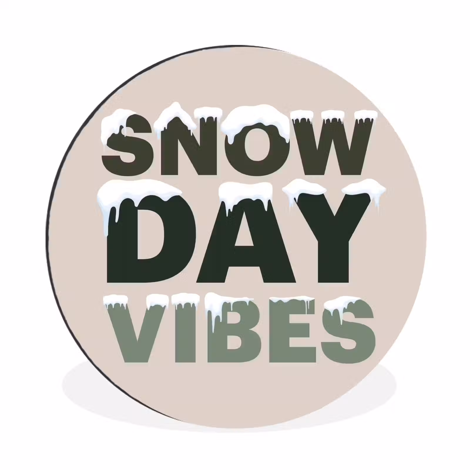 Sneeuw - Tekst - Kerst - Beige — 1